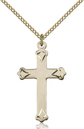 Gold Filled Cross Pendant 0651YGF/18GF