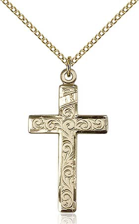 Gold Filled Cross Pendant 0652YGF/18GF