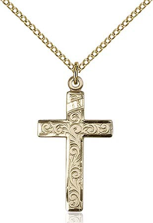 Gold Filled Cross Pendant  0653YGF/18GF