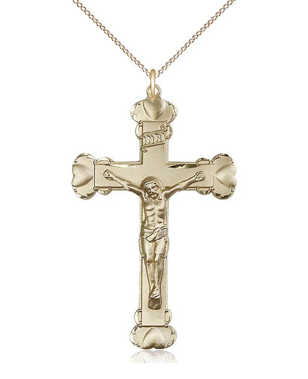 Gold Filled Claddagh Crucifix Pendant 0660GF/24G