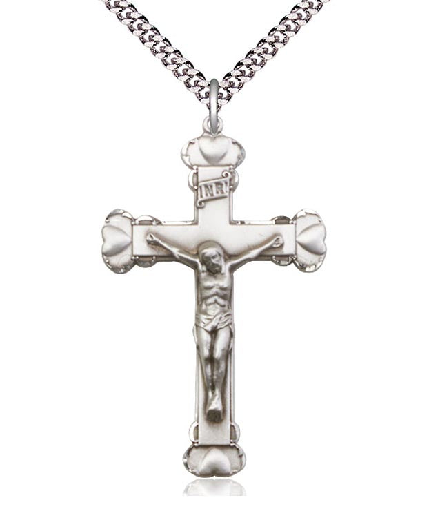 Sterling Silver Claddagh Crucifix Pendant 0660SS/24S