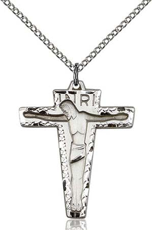 Sterling Silver Primative Crucifix Pendant 0661SS/18SS