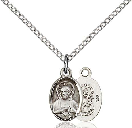 Small Sterling Silver Scapular Pendant 0702SSS/18S