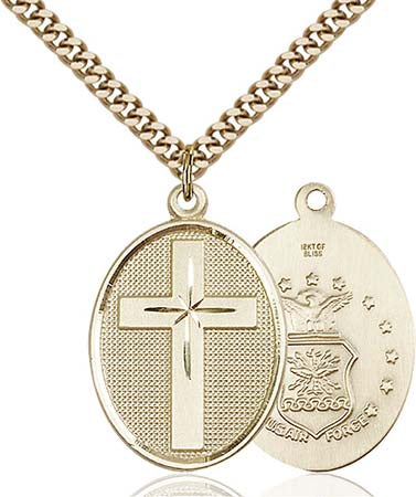 Gold Filled Cross / Air Force Pendant 0783GF1/24G