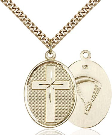 Gold Filled Cross / Paratrooper Pendant 0783GF7/24G