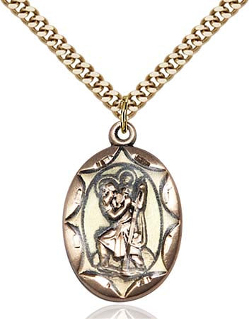 Gold Filled St. Christopher Pendant 0801ECGF/24G