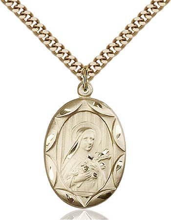Gold Filled St. Theresa Pendant 0801TGF/24G