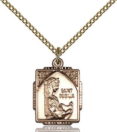 Gold Filled St. Cecilia Pendant 0804CEGF