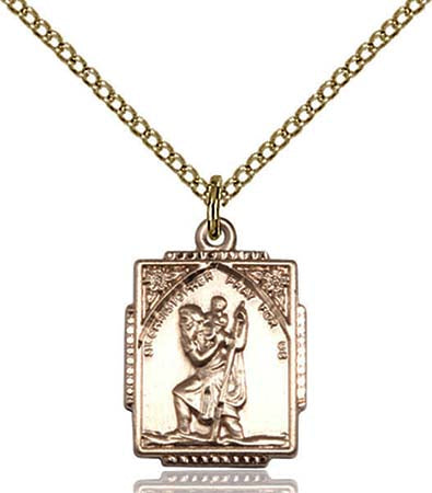 Gold Filled St. Christopher Pendant 0804CGF/18GF