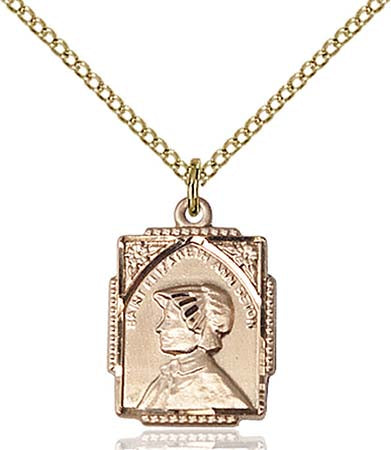 Gold Filled St. Elizabeth Ann Seton Pendant 0804EAGF