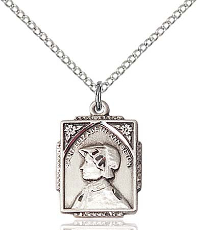 Sterling Silver St. Elizabeth Ann Seton Pendant 0804EASS