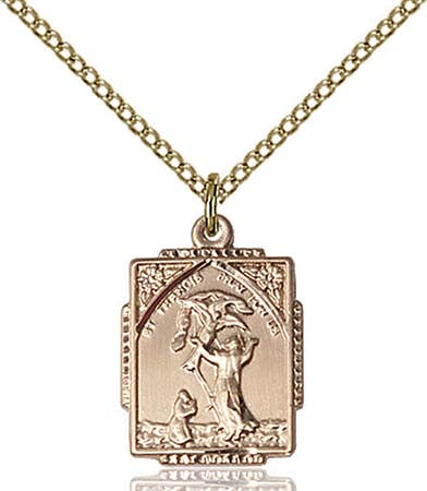 Gold Filled St. Francis of Assisi Pendant 0804FCGF/18GF