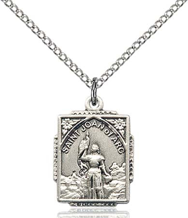 Sterling Silver St. Joan of Arc Pendant 0804JASS/18SS