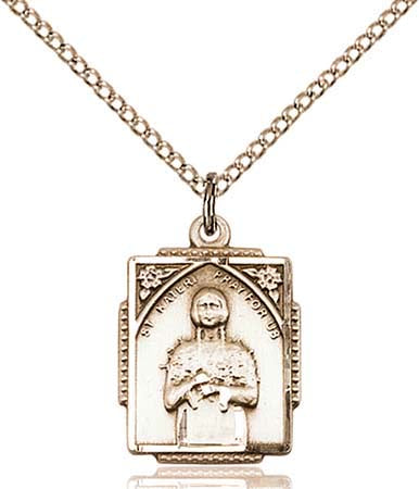 Gold Filled St. Kateri Tekakwitha Pendant 0804KAGF/18GF