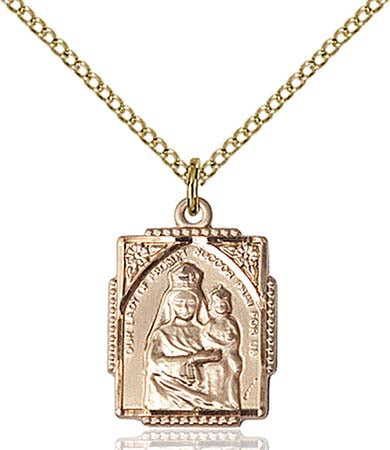 Gold Filled Our Lady of Prompt Succor Pendant 0804PSGF/18GF