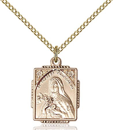 Gold Filled St. Theresa Pendant 0804TGF/18GF