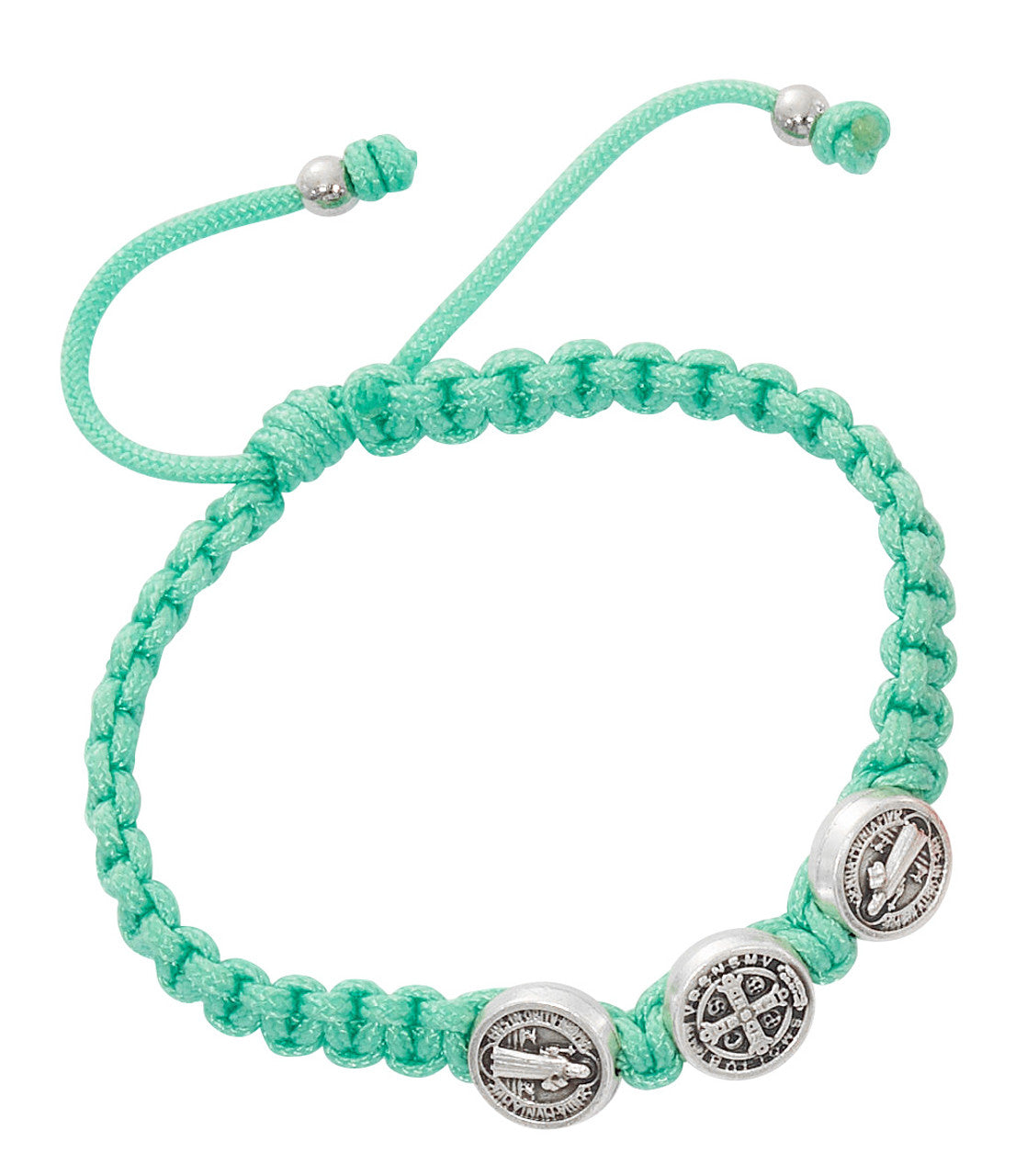 Kids Turquoise St Benedict Cord Bracelet B127KC