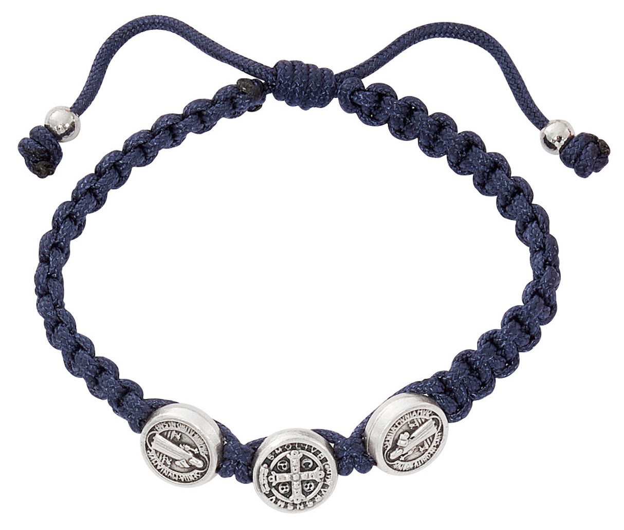 Kids Navy St Benedict Cord Bracelet B125KC