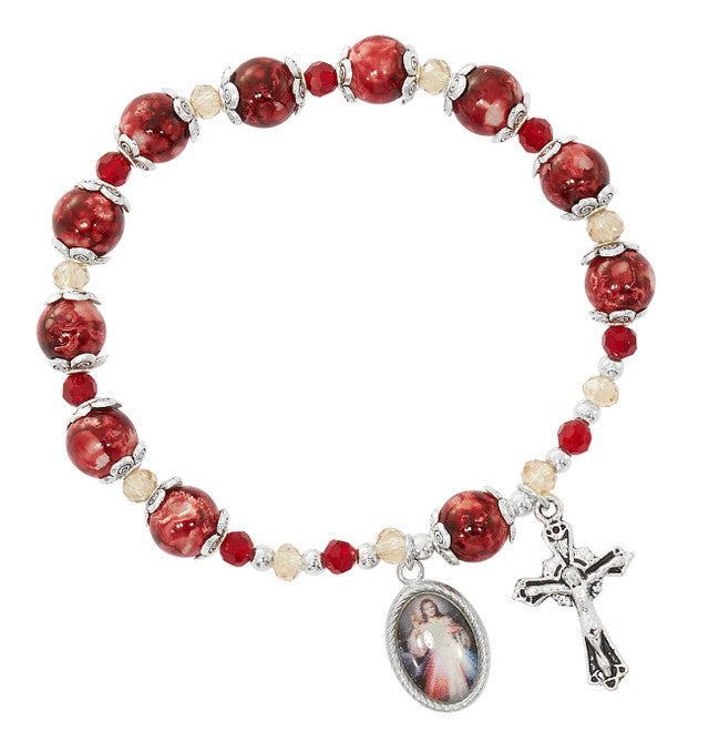 Divine Mercy Stretch Bracelet B1010C