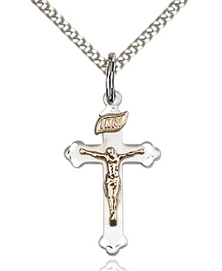 2 Tone Small Crucifix with Byzantine Ends 2669GFSS