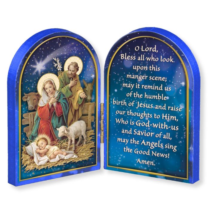 Nativity 3.5 x 4.75 inch Wood Diptych 1204-806