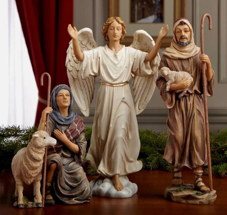 10 inch Shepherds & Angel Figure Set GFM011