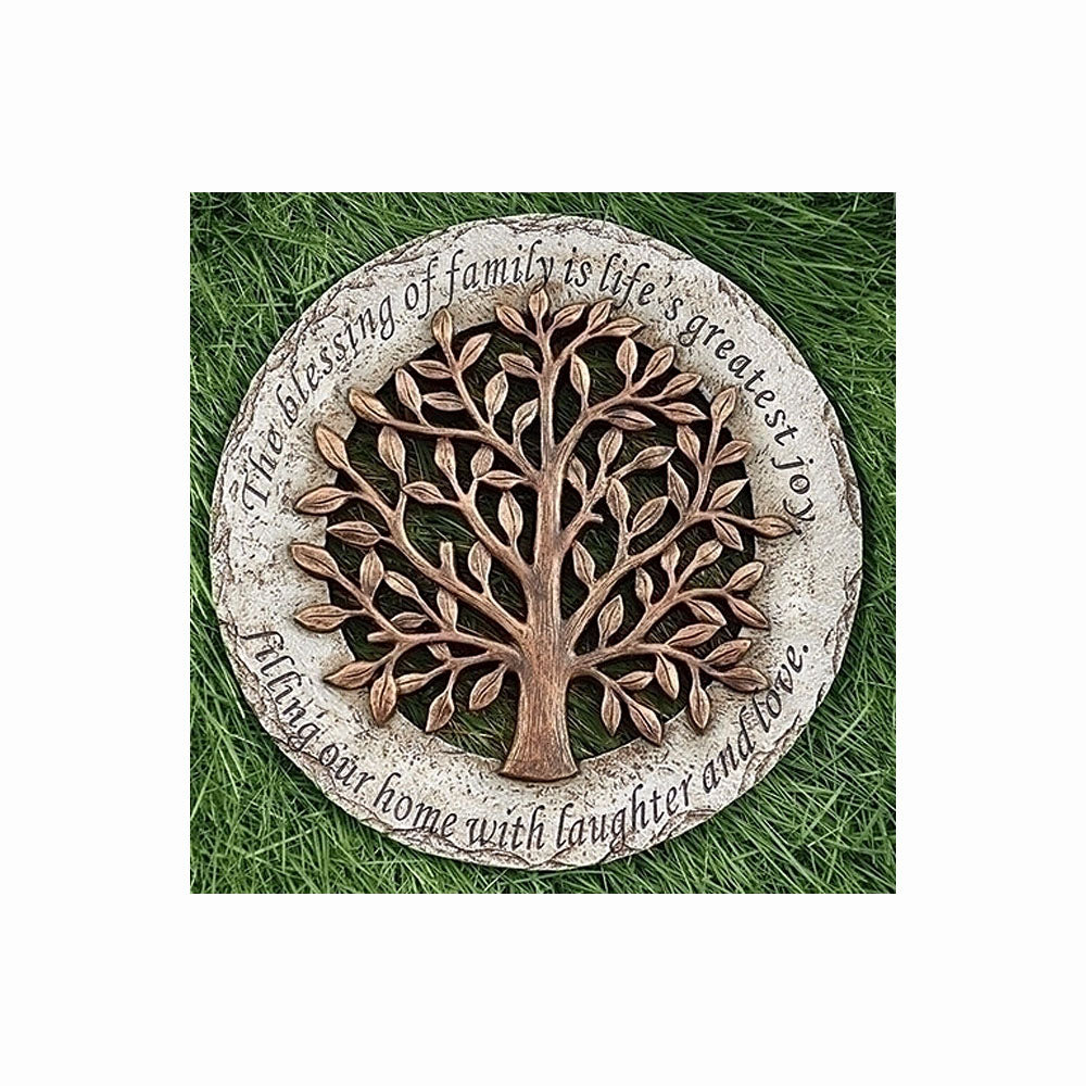 Blessing of Family - Bronze Tree Garden Stepping Stone