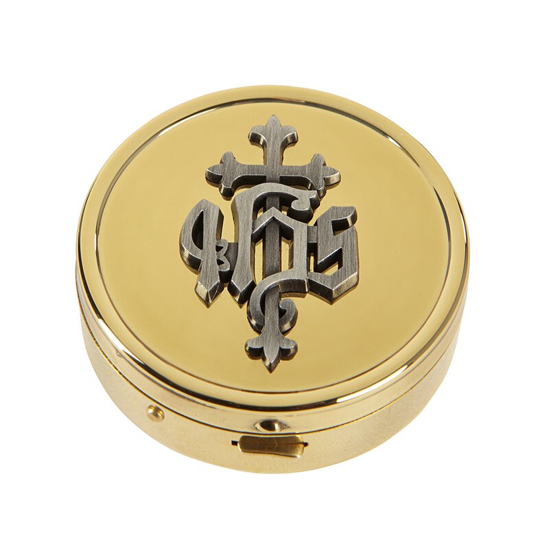 IHS Gold Plate Pyx 12 host