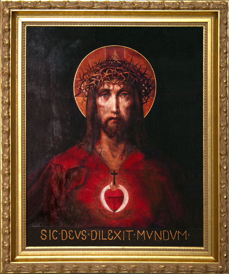 For God So Loved the World Framed Print -12x16 inch Print in Gold Frame