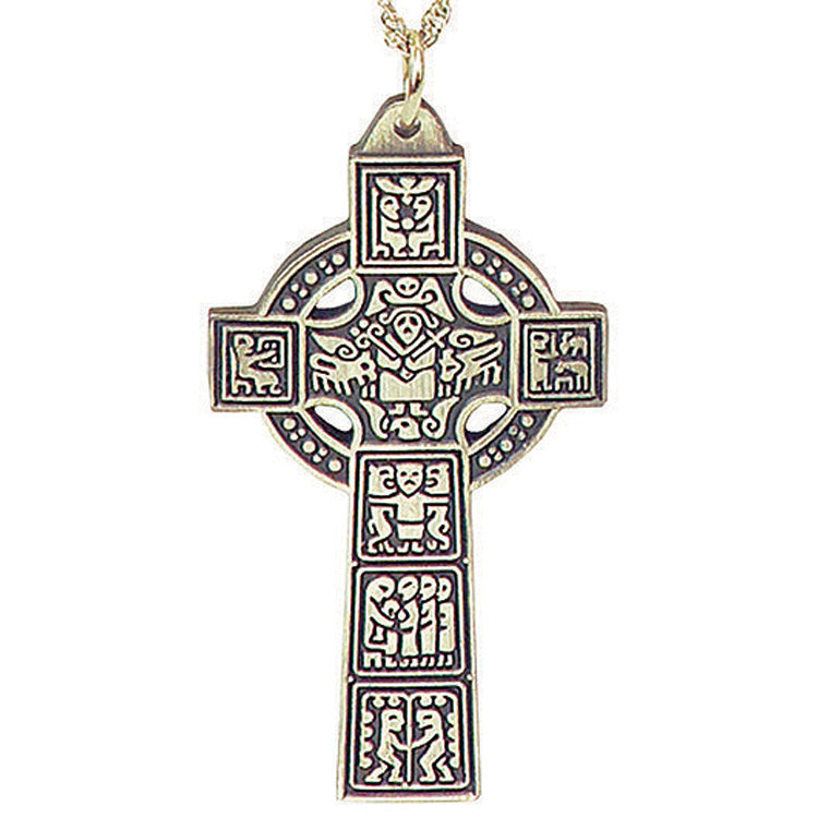 4 inch High Cross of Ireland on 30 inch Chain