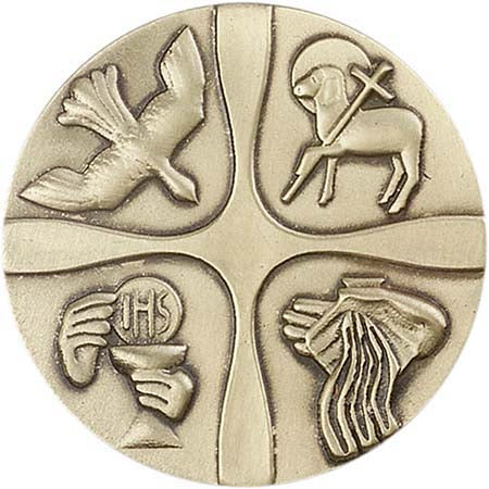 Antique Gold Christian Life Visor Clip 1036VG