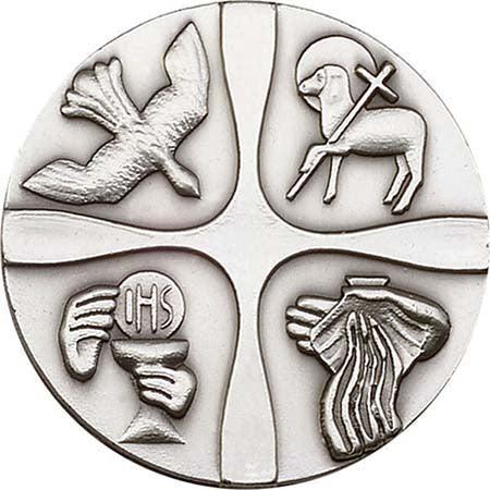 Antique Silver Christian Life Visor Clip 1036V