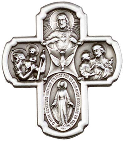 Antique Silver 4-Way Visor Clip 1040V