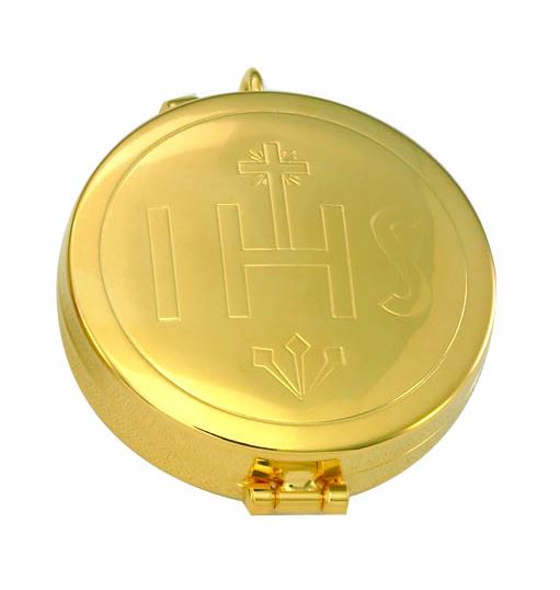 IHS Engraved Gold Plate Pyx 2022G