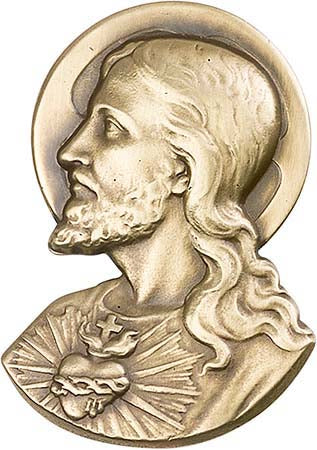 Antique Gold Sacred Heart Visor Clip 1050VG