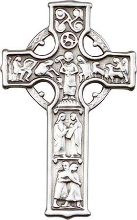 Antique Silver Celtic Cross Visor Clip 1056V