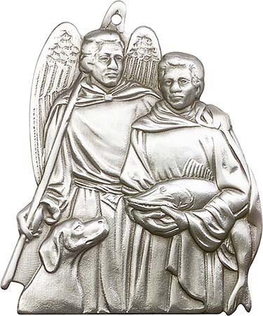 Antique Silver St. Raphael Visor Clip 1058V