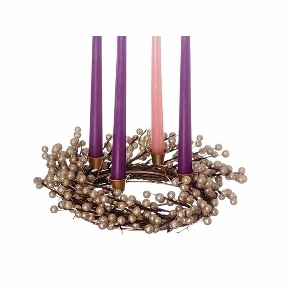 14 inch Champagne Berry Advent Wreath