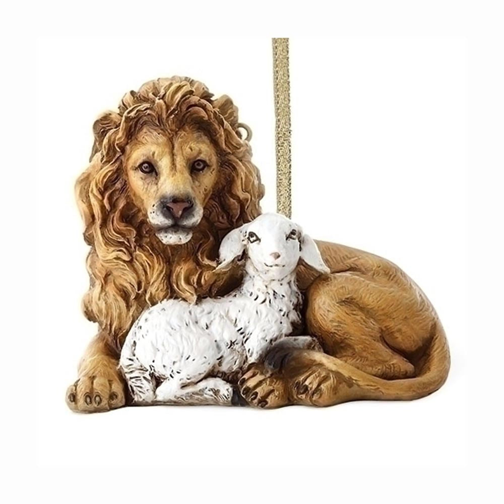 Lion and Lamb Ornament Figure