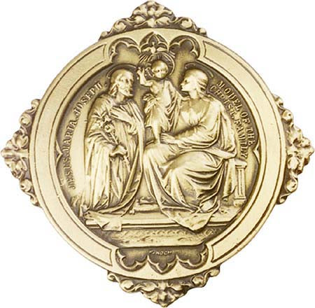 Antique Gold Holy Family Visor Clip 1062VG
