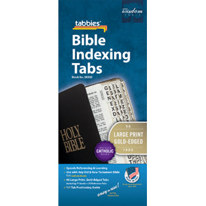 Large Type Bible Tabs - Gold Edge