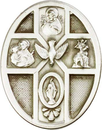 Antique Silver 5-Way / Holy Spirit Visor Clip 1068V
