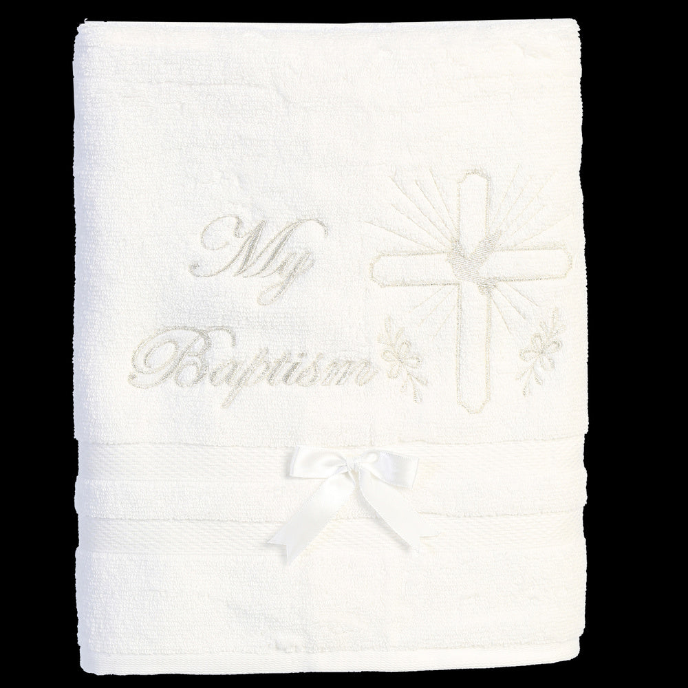 30x52 Embroidered Cross Baptismal Blanket
