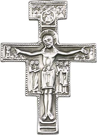 Antique Silver San Damiano Visor Clip 1070V