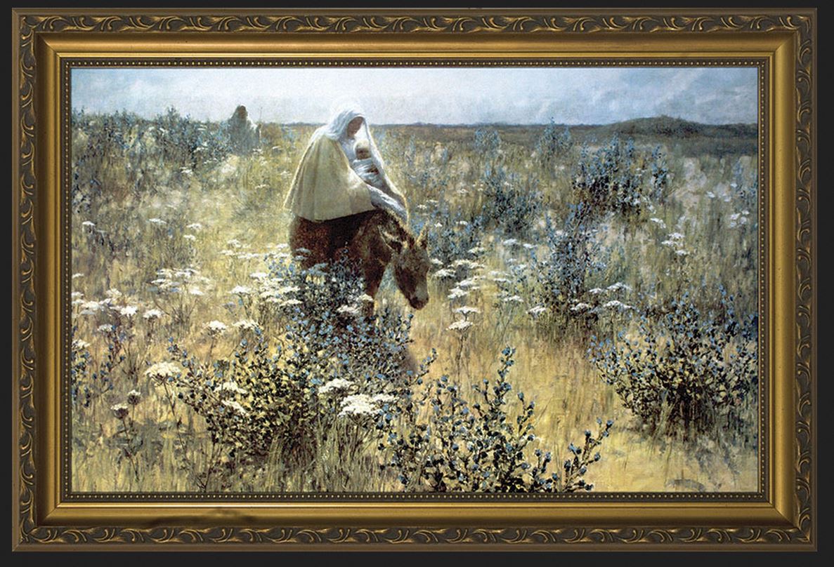 Flight Into Egypt Framed Print by Hitchcock