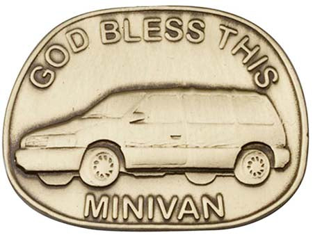 Antique Gold God Bless This Mini-Van Visor Clip 1083VG