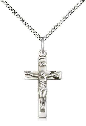 Sterling Silver 7/8 inch Crucifix for Boys 0001SS