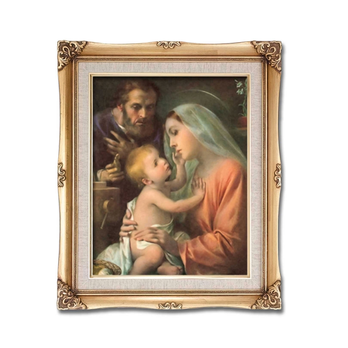 Holy Family Framed Cromo Print in Gold Frame