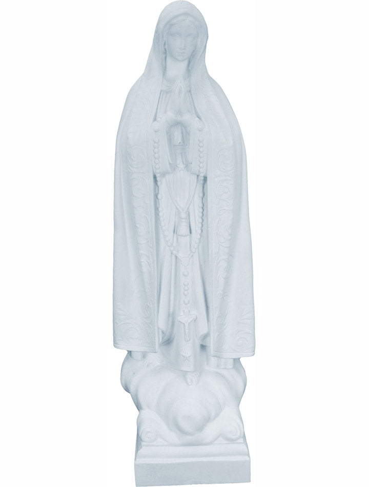White 24 inch Our Lady of Fatima Statue