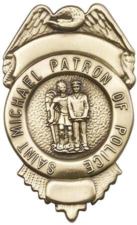 Antique Gold St. Michael / Police Visor Clip 1092VG